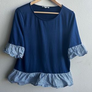 Pleione navy top